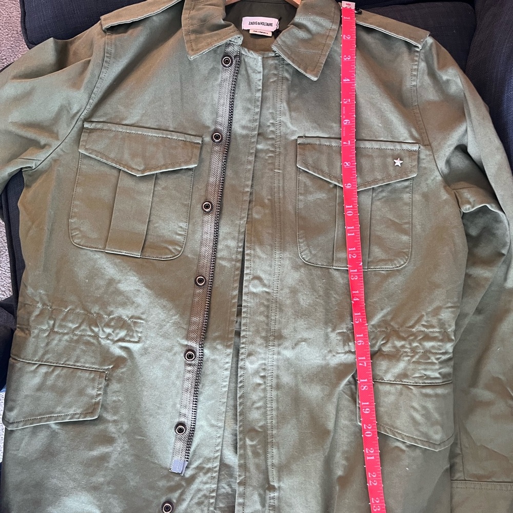 Zadig & Voltaire Olive Green Utility Jacket - Picture 6 of 14
